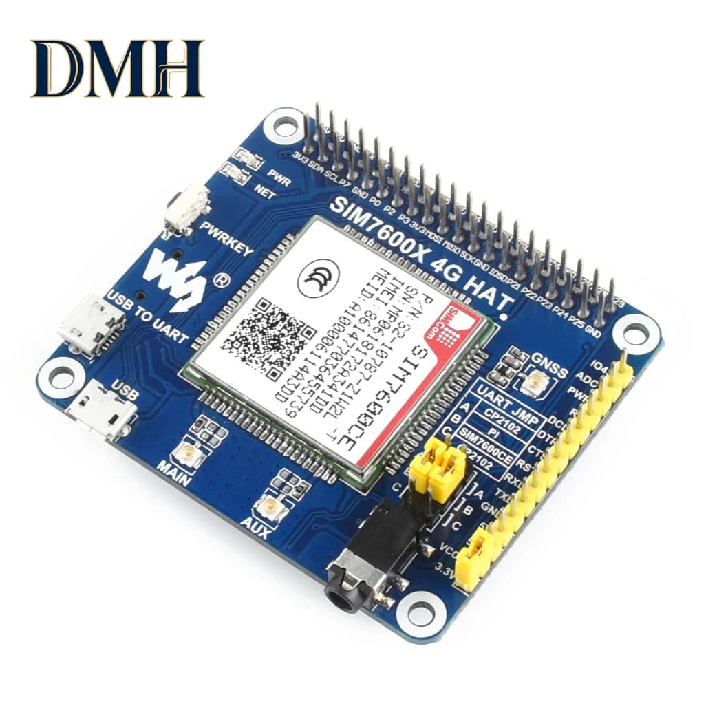 DMH-Waveshare 4G / 3G / 2G / GSM / GPRS / GNSS HAT per Raspberry Pi, LTE CAT4, per la Cina