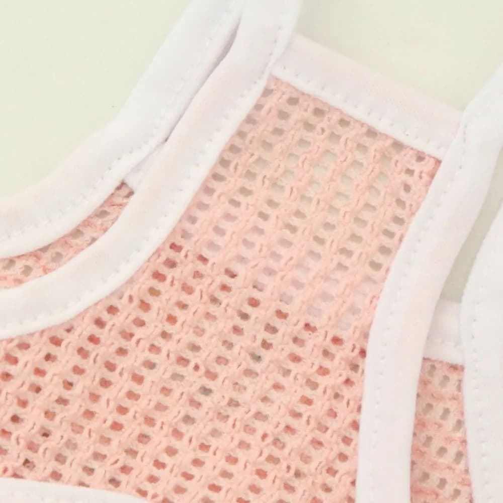 Fashion Mesh Pet Strap Skirt Breathable Thin Dog Cooling Jumpsuit Suspenders Skirt Cat Vest Outdoor Walking