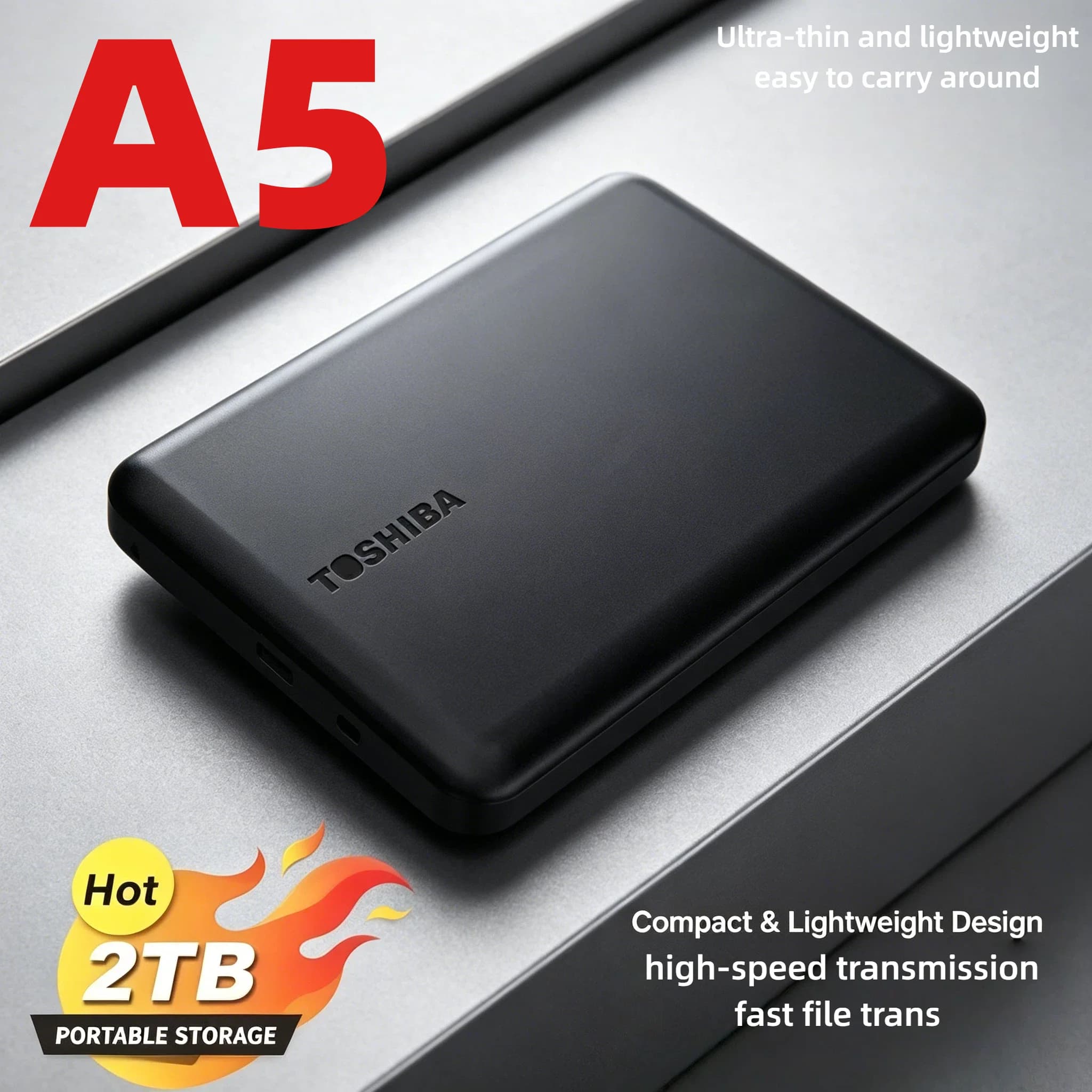 OEM per Toshiba A5 Expansion 500GB 1TB 2TB USB3.0 Disco Rigido Esterno Portatile da 2.5 Pollici HDD BOX per Laptop PC PS4 PS5 Xbox