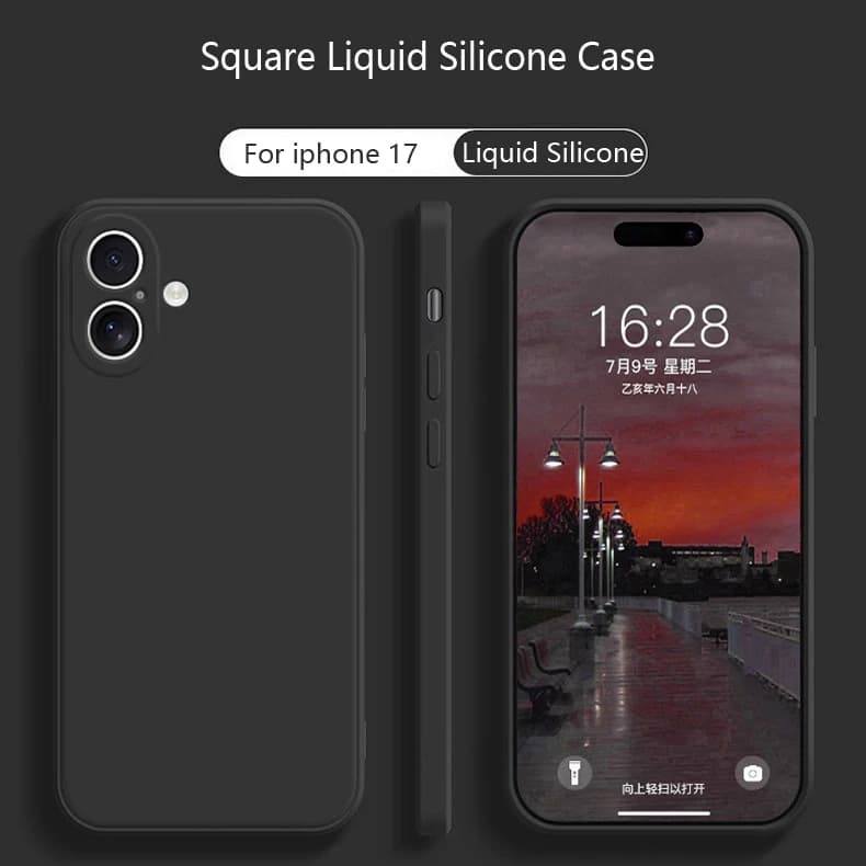 For iphone 17 Silicone Phone Case for iphone 17 Fashion Anti-Drop Soft Cover iphone17 Case