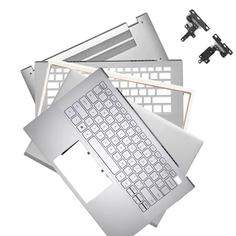 NEW For DELL Inspiron 14 5401 5402 5405 Laptop LCD Back Cover Front Bezel Palmrest Upper Case Bottom Case Hinges