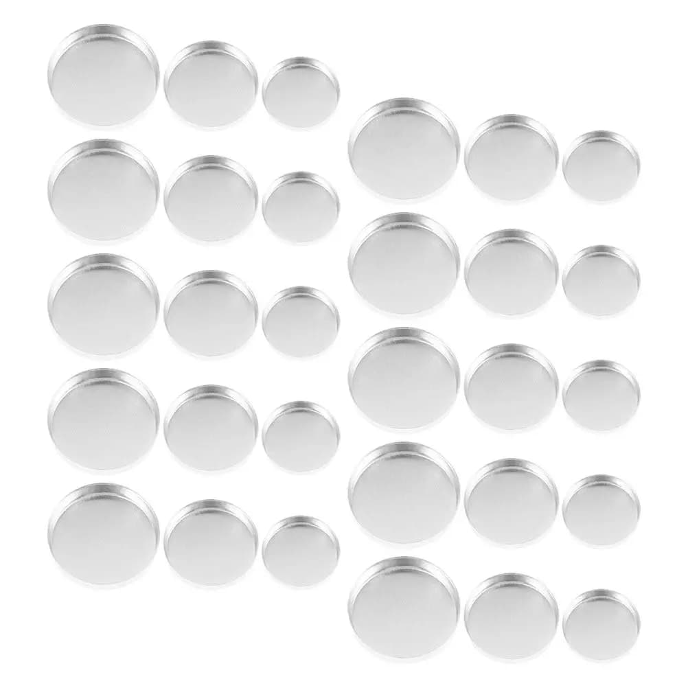 30Pcs Aluminum Pans Round Empty Eyeshadow Palettes Sturdy Travel-Friendly Makeup Organizer for Lipstick Blusher