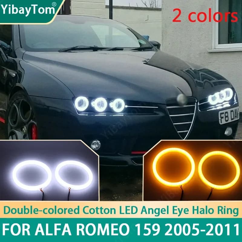 Switchback LED Angel Eye Ring DRL Kit per Alfa Romeo 159 2005-2011 6 pezzi Super Luminoso Durevole Garanzia SMD Luce di cotone