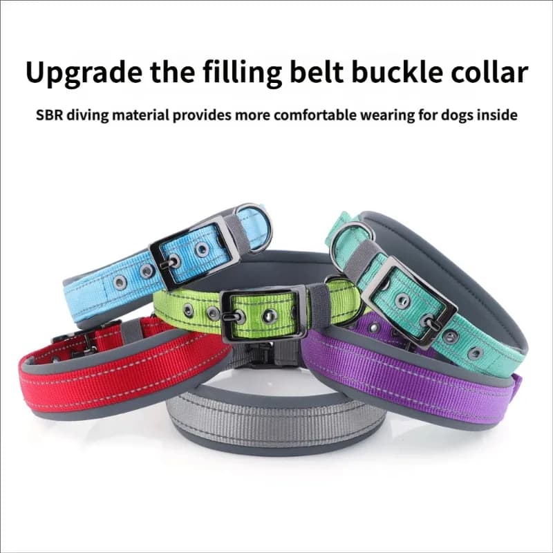 Dog Collar Comfortable No Choke Wear Resistant Reflective Adjustable Pet Neck Collar for Small Medium Large Dogs leash collar