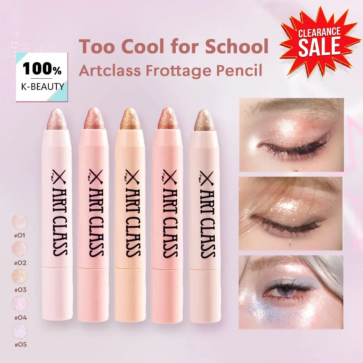 [ClearanceSale] Too Cool For School Art Class Eye Glitz,Glossy Finish & Vivid Color Payoff,Creamy​,Korean Cosmetic,Korean Makeup