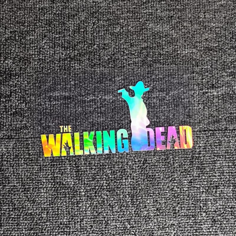 Adesivi per auto Walking Dead Zombies Rick Divertente decorazione riflettente per parabrezza bagagliaio paraurti casco moto laptop C40