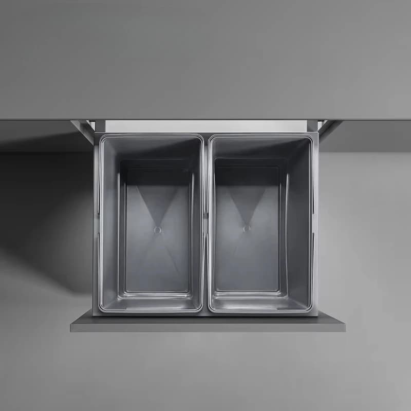 Contenitore per Rifiuti in Plastica JC Furniture Hardware, Cestino Nascosto per Cucina, Bidone Estraibile Integrato per Mobile da Cucina