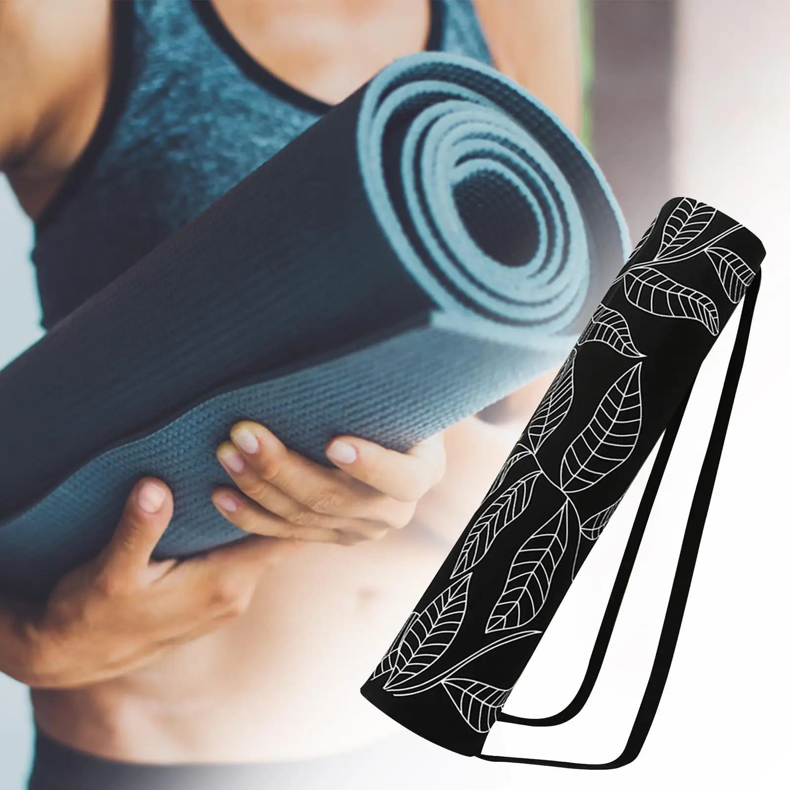 Borsa da viaggio per tappetino da yoga, dimensioni 29x5,5 pollici, resistente all'usura, multifunzionale