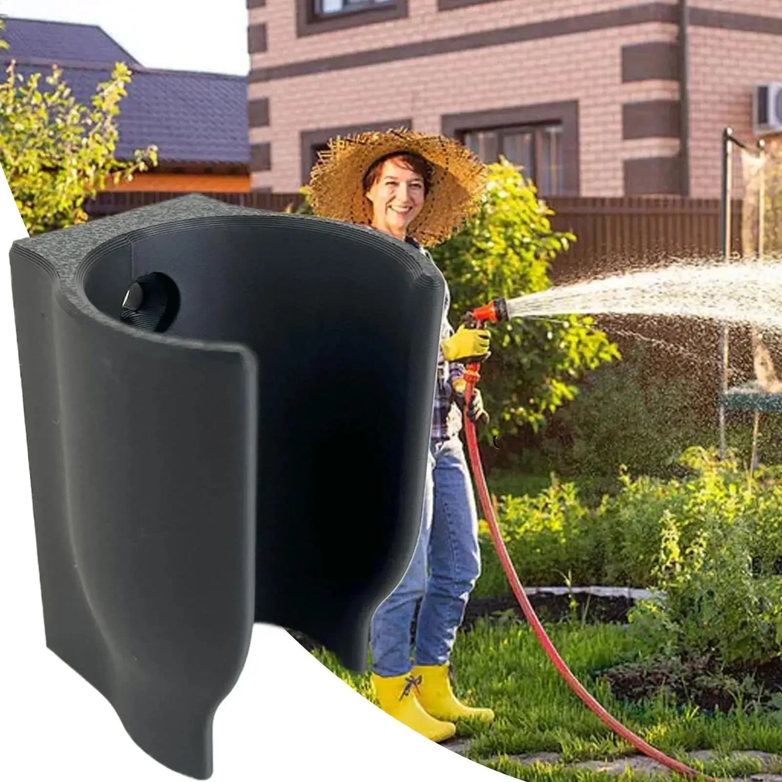 Supporto da parete per tubo da giardino, porta tubo da esterno antiscivolo per ugelli, accessori per spruzzatore da giardino