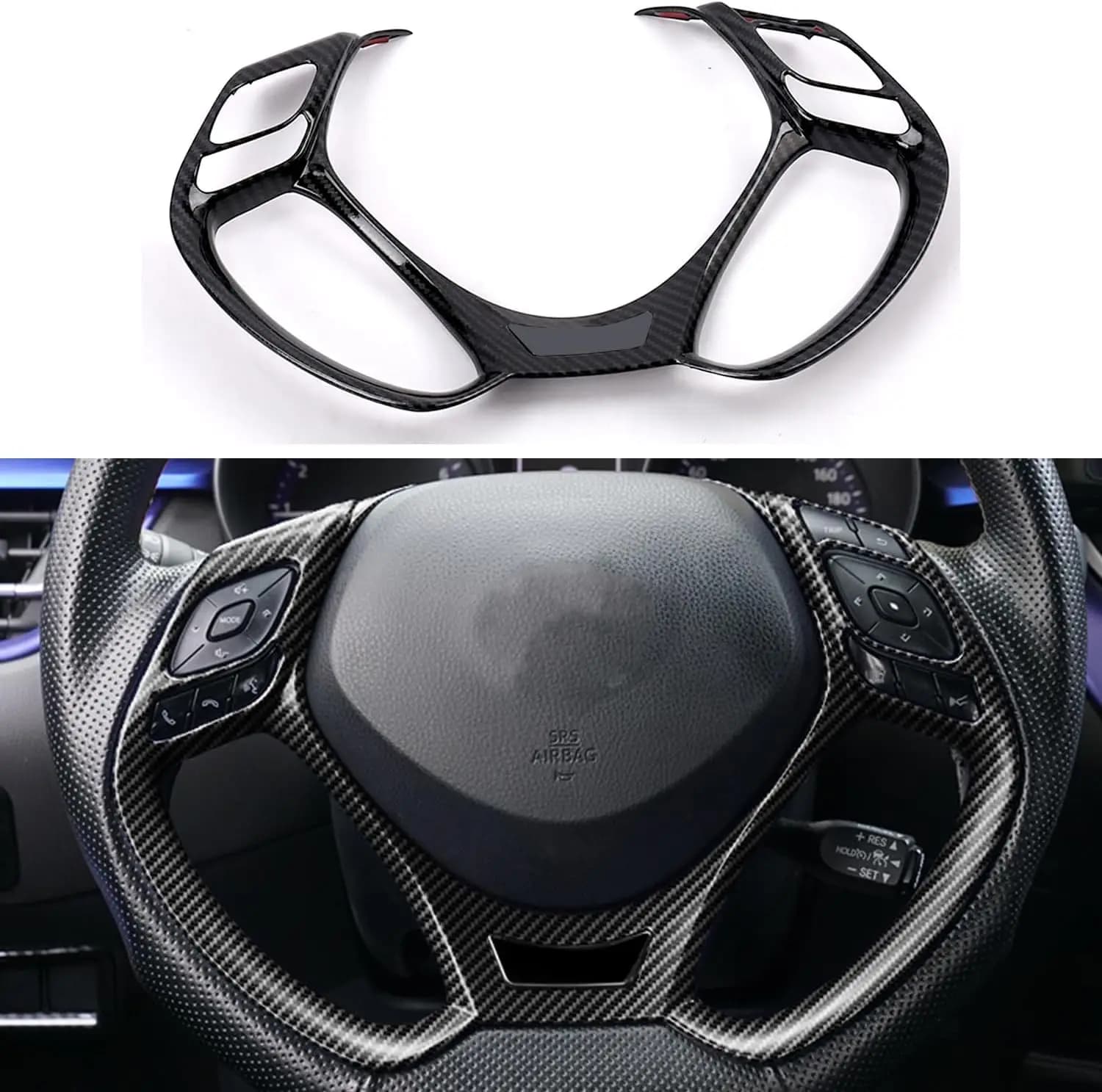 Wheel Cover for Toyota C-HR 2017-2021, ABS Carbon Fiber Design, 1 Piece
