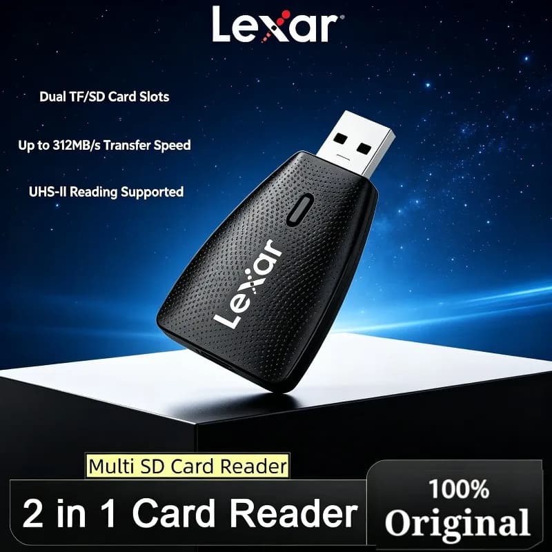 Lexar USB3.2 Type-C Card Reader to SD MicroSD TF Card for PC Laptop Smart microsd Memory Card reader SD Card Adapter USB3.1