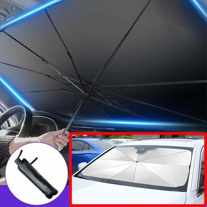 Parasole Pieghevole per Auto, Protezione Anti-UV e Isolamento Termico per Parabrezza Anteriore, Accessori di Protezione