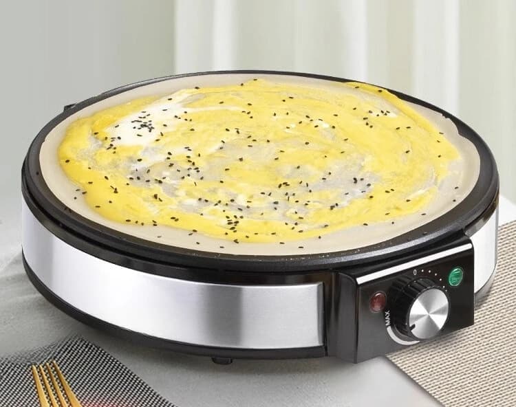 Teglia elettrica commerciale, frittura di torte, macchina per frutta e pancake all-in-one