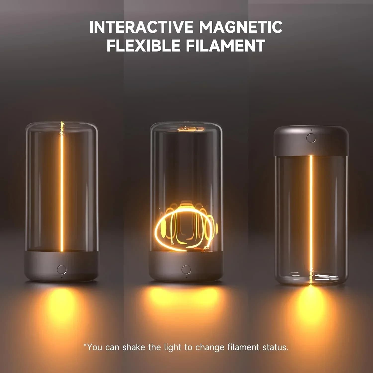 Lampada portatile a filo quantico con luce magnetica ambientale, ricarica Type-C, funzione di protezione per gli occhi, per camera da letto, studio, campeggio, regalo di Natale