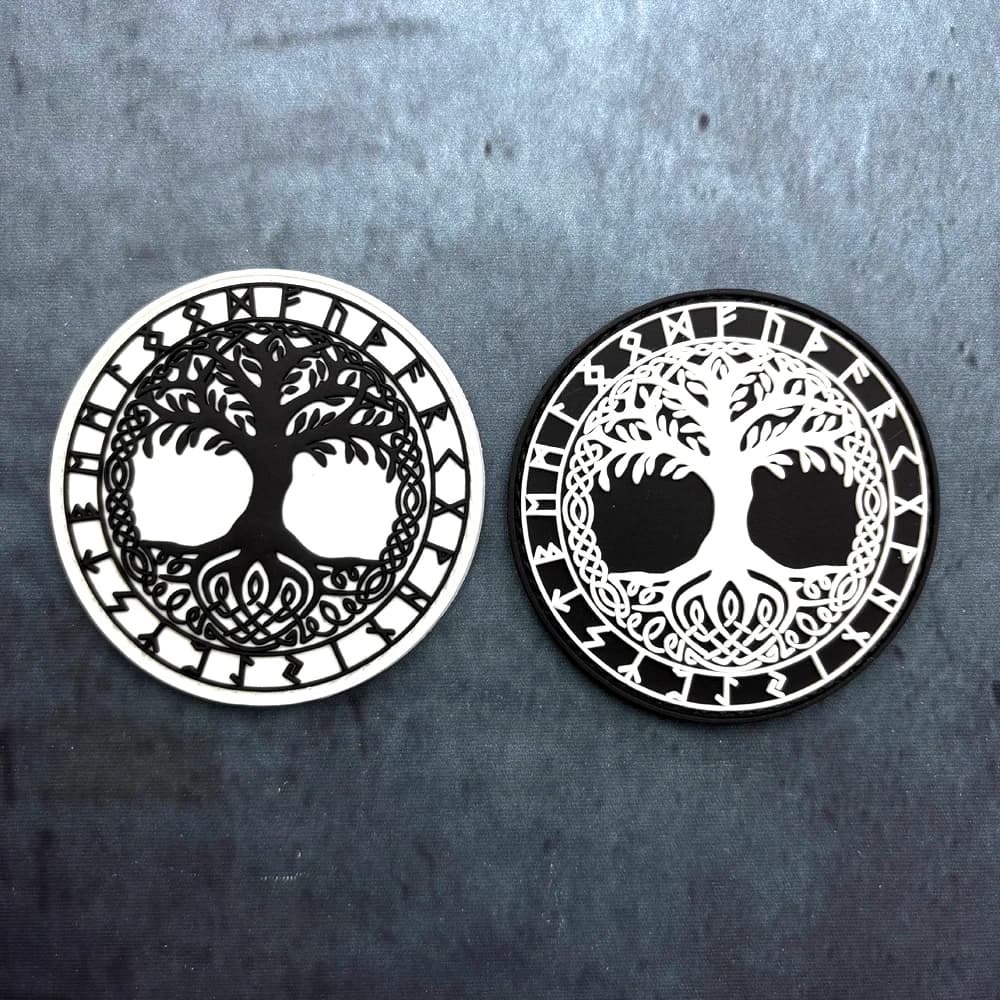 Patch in PVC Albero della Vita, Distintivo Adesivo per Gilet Tattico/Cinghia, Effetto Fosforescente, Chiusura a Strappo, Patch Morale, Patch per Zaino, Patch per Abbigliamento, Gomma Morbida