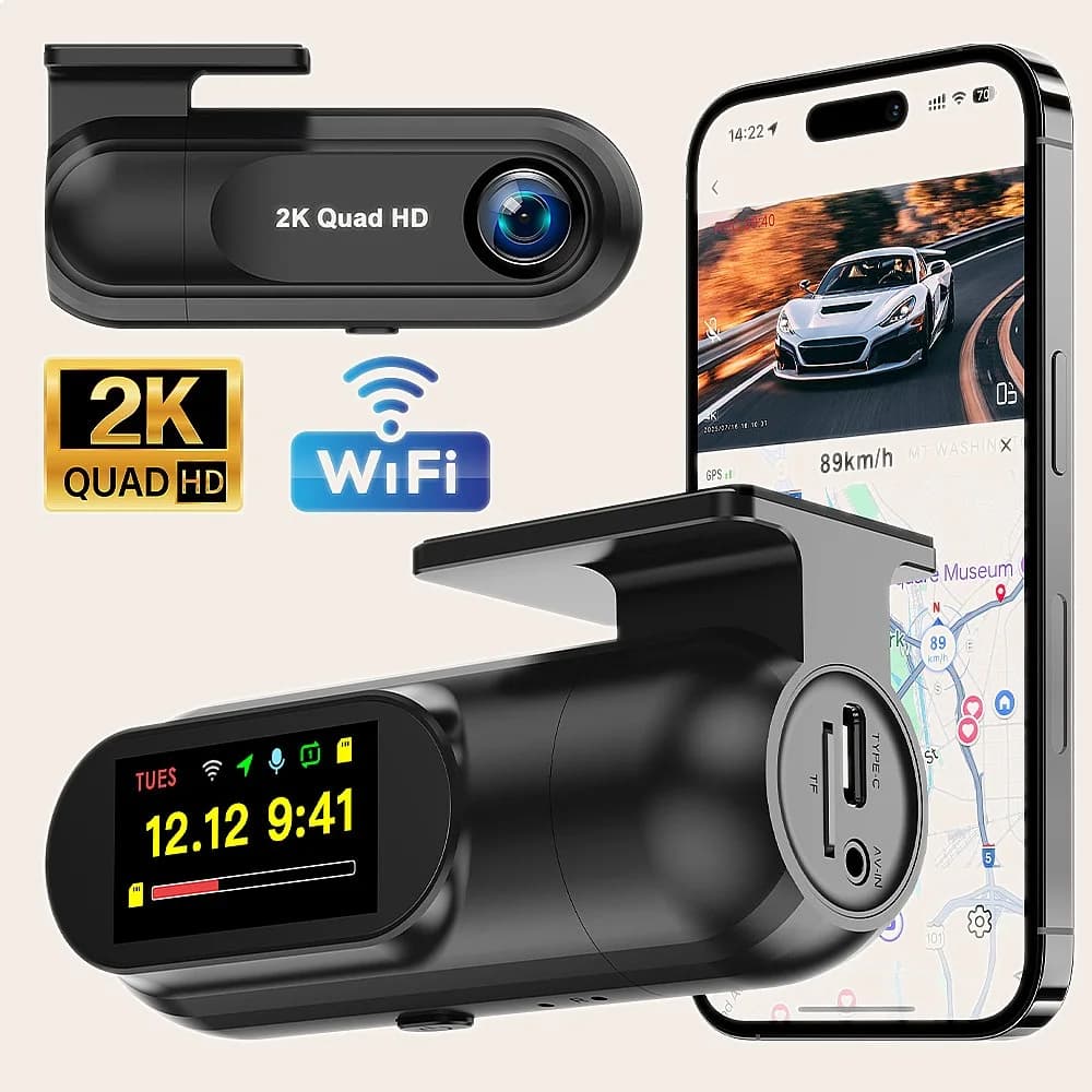 Cross-border 2K Single Recording Dash Cam with WiFi HD Night Vision