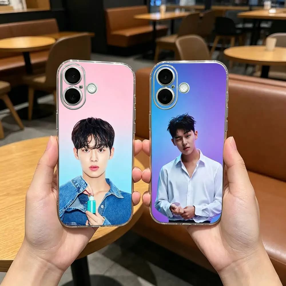 Actor C-Choi Hyun Wook Clear Phone Case For iPhone 17 16 15 14 13 12 11Pro Max Plus Transparent Shockproof Cover