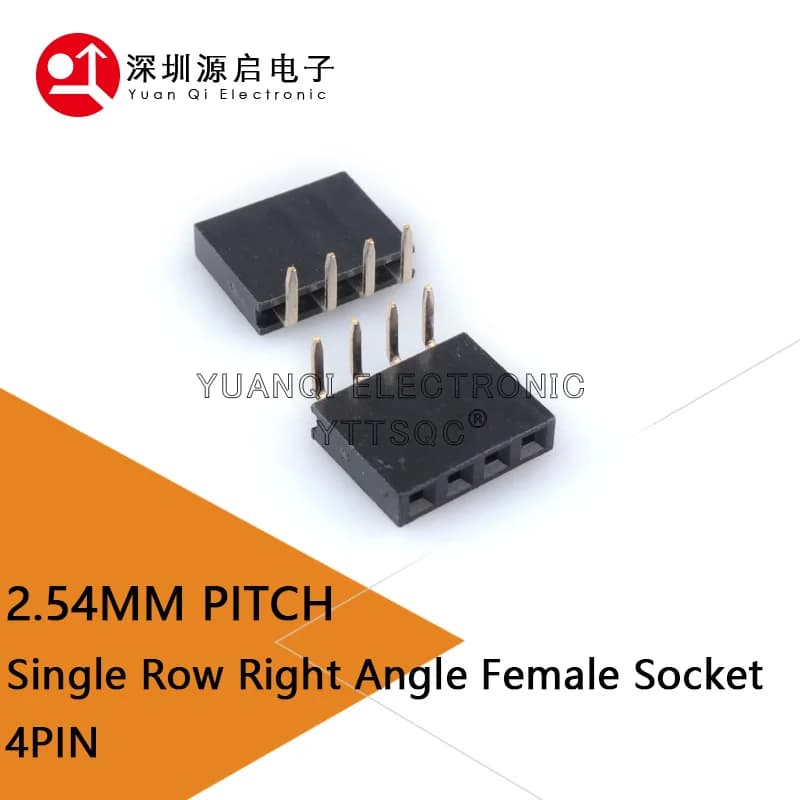 20PCS 1X4 PIN 4P Singola Fila Ad Angolo Retto PIN FEMMINA INTESTAZIONE 2.54MM PASSO Striscia Connettore Presa 4pin Per Arduino