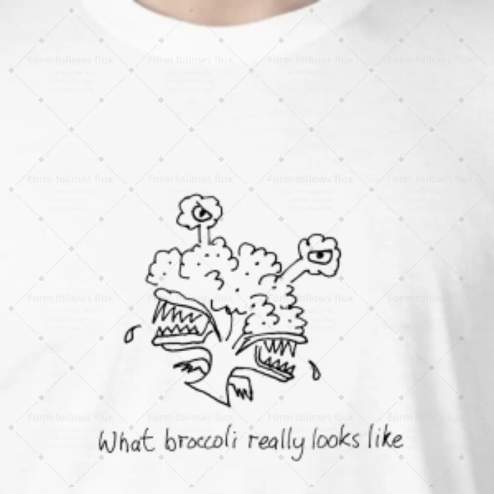 T-shirt con cappuccio da uomo 2026, stile fumetto disegnato a mano: Che cosa sembra davvero un broccoli? Divertente per famiglia e bambini, unisex, taglie S-6XL e Plus Size