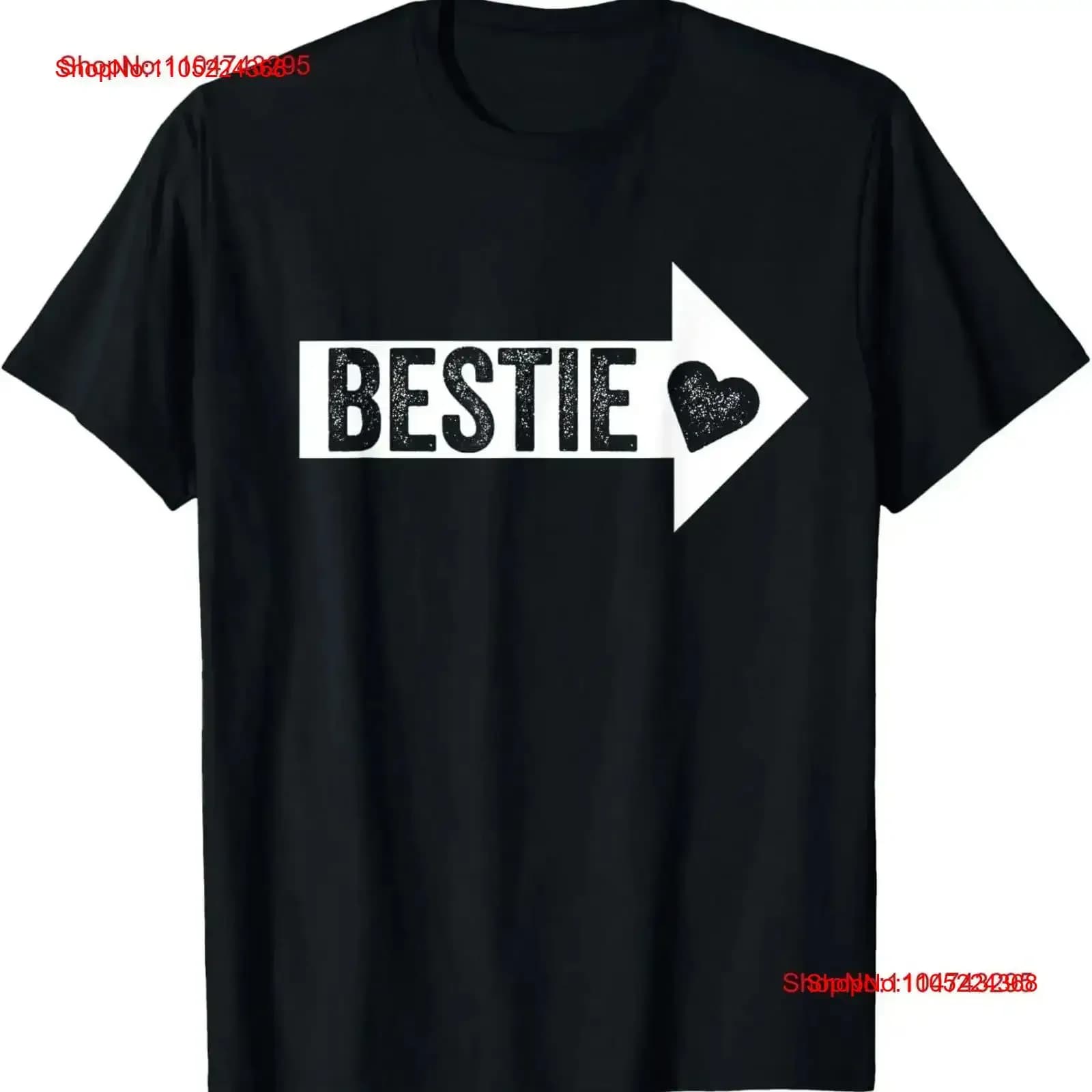 Arrow Pointing BFF Best Friends Bestie T-shirt abbinata vintage lavata moda streetwear traspirante allungato morbido leggermente