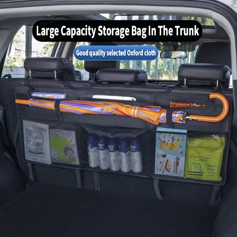 Borsa portaoggetti per seggiolino auto, borsa multifunzionale per appendere il sedile posteriore, portaoggetti pieghevole per tavolo da pranzo per auto, universale