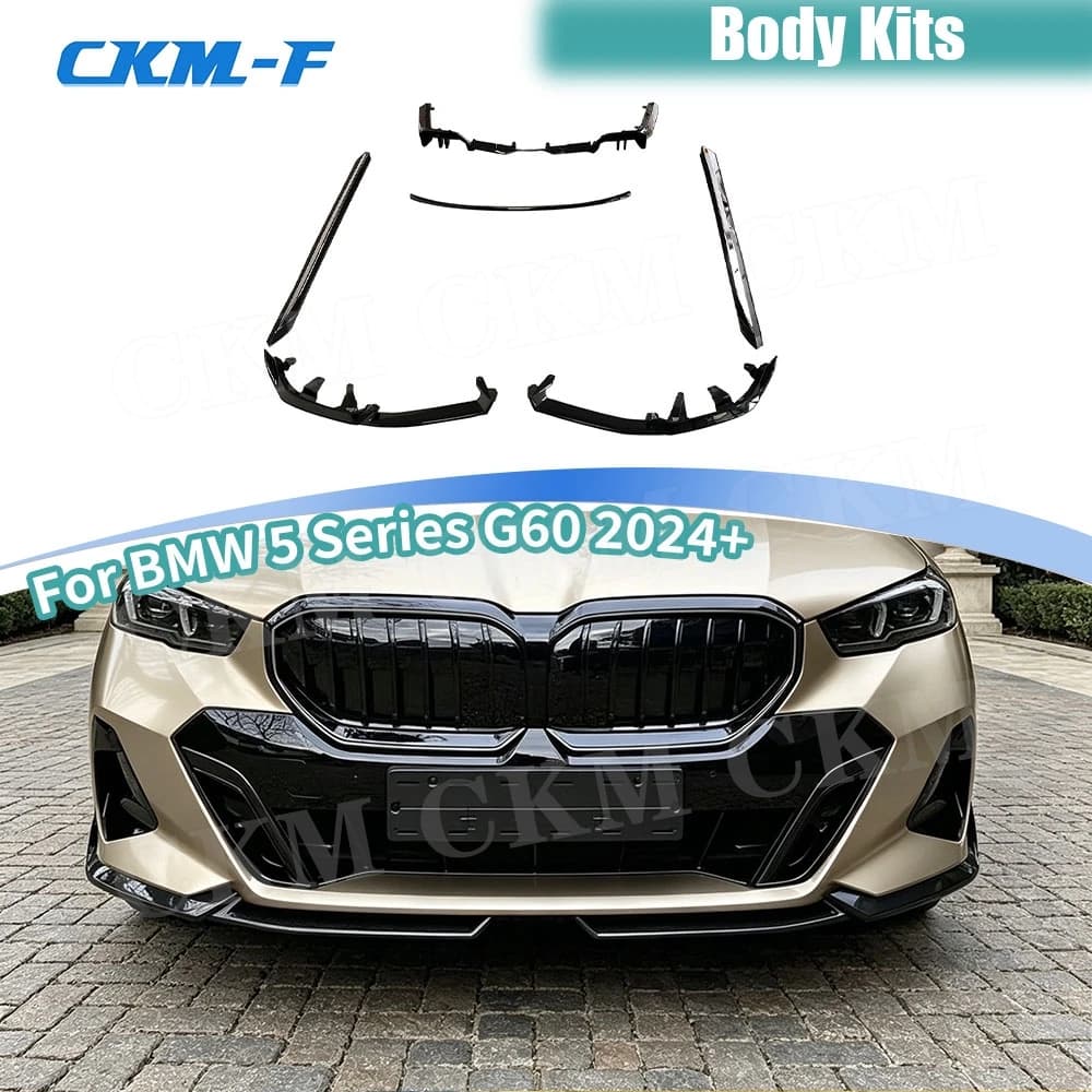 ABS Lip Front bumper Rear Side Diffuser Body Kit for BMW Series 5 G60 G68 M Sport 2024+ Gonne Baule Rear Spoiler Accessories