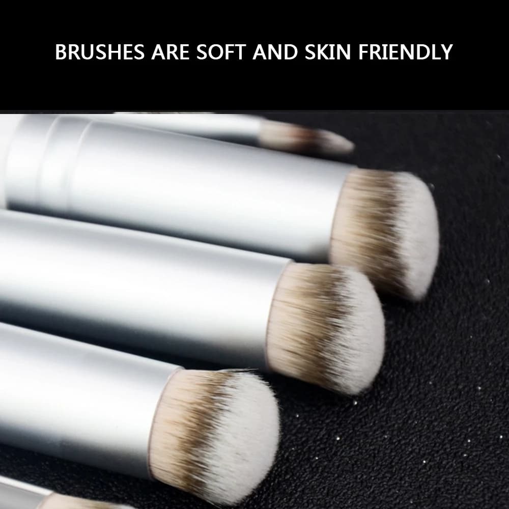Pennello per Fondotinta e Correttore, Pennelli Premium per Contorno e Blush, Pennello Densamente Imbottito per Trucco Viso e Contorno Occhi, Pennello per Sfumare il Trucco