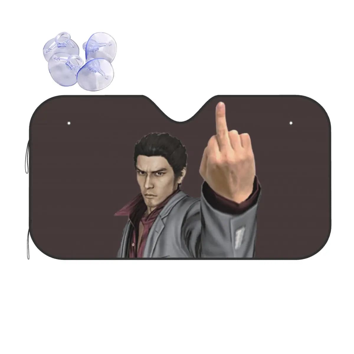 Kazuma Kiryu Parabrezza per dito medio Parabrezza per auto Parabrezza anteriore Finestra Accessori per visiera parasole Coperture