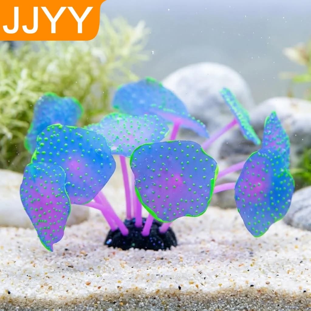 Decorazione per Acquario in Corallo Artificiale, Pianta in Silicone con Ventosa per Decorazione Paesaggistica dell'Acqua del Vasco dei Pesci