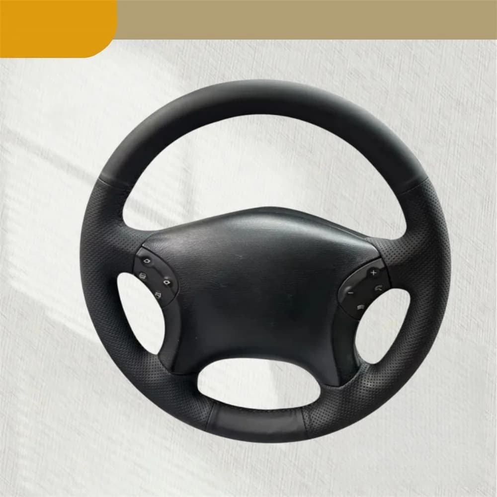 Coprivolante in Pelle Microfibra Personalizzabile Fai-da-Te, Accessori Interni Auto per Mercedes Benz W203 Classe C 2001-2007