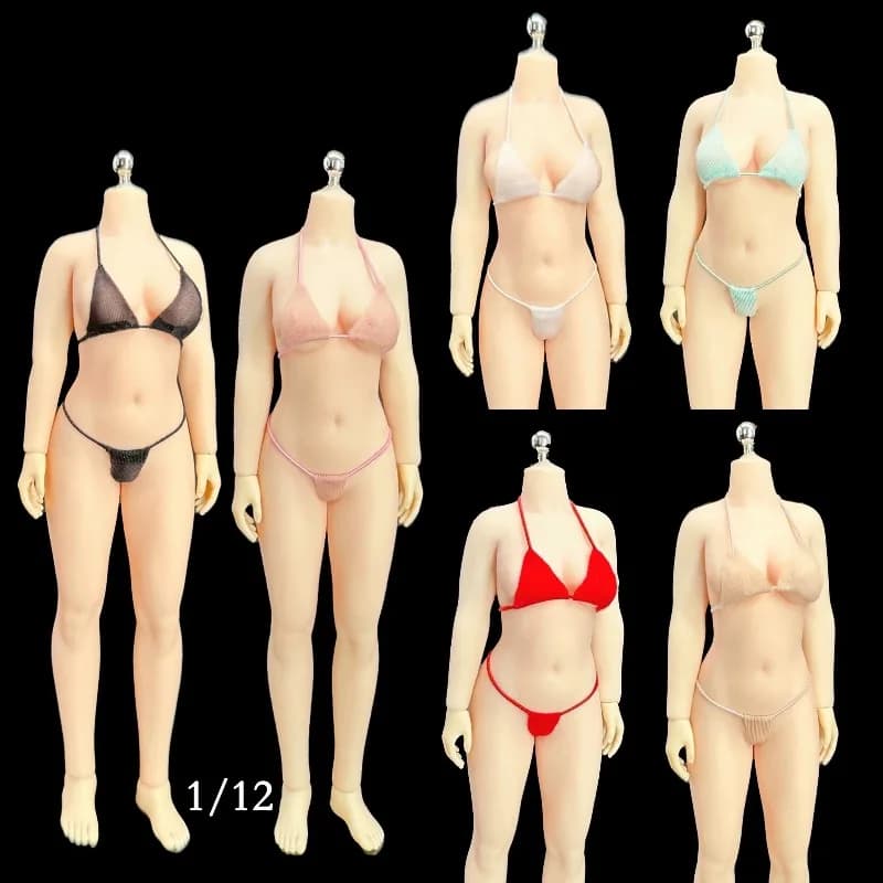 Set di Biancheria Intima Sexy in Scala 1/12 per Action Figure Femminili, Reggiseno in Rete Traforata e Perizoma, Modello di Abbigliamento Adatto per Bambole TBL JO da 6 Pollici