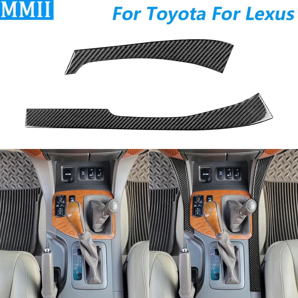 Per Toyota Prado Per Lexus GX 2003-2009 In Fibra di Carbonio Controllo Centrale Del Cambio Entrambe Il Pannello Laterale Della Copertura Accessori Auto adesivo