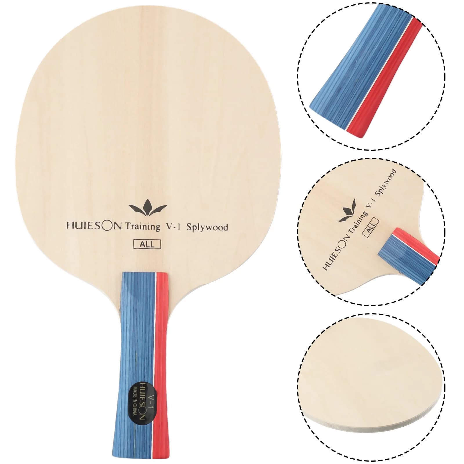 Tavola da ping pong in legno Base per lama Lama da ping pong a 5 strati Piastra inferiore per racchetta da ping pong Mazza da ping pong Paddle offensivo