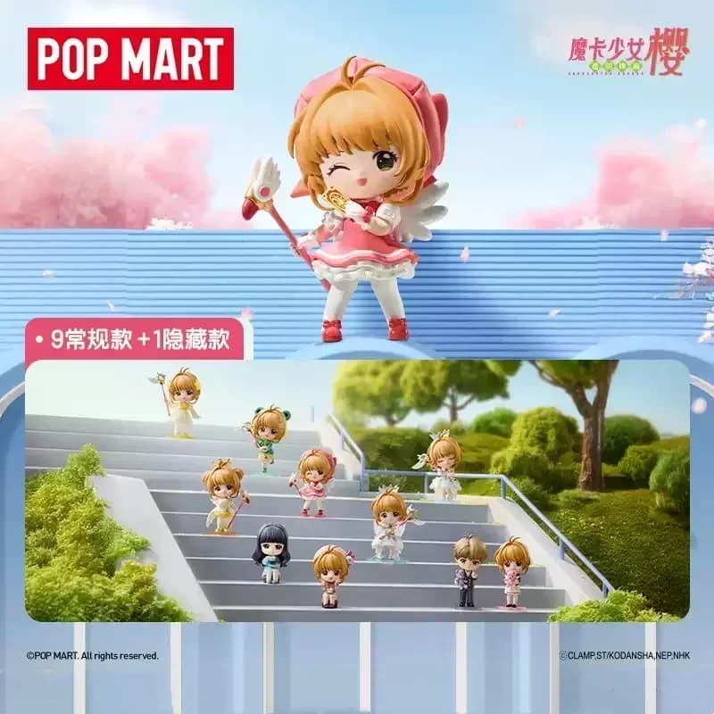 POP MART Serie Cardcaptor Sakura, Bambola Sorpresa Kawaii in Scatola Cieca - Figurina Anime Carina, Modellino da Collezione, Regalo per Ragazze