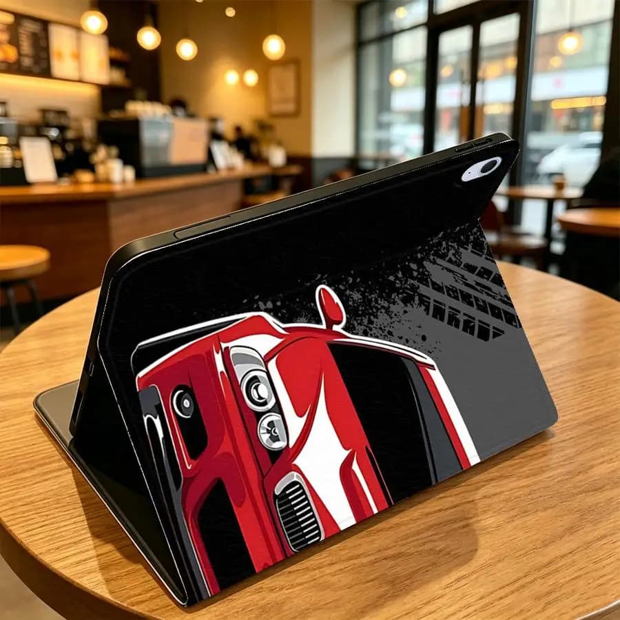 Case for Samsung Galaxy Tab S10 Plus A8 S9 FE A9Plus A7 Lite S9+ S10 Lite A11 S11 S7 S8+ S10FE with Pencil Slot Cool Car Art