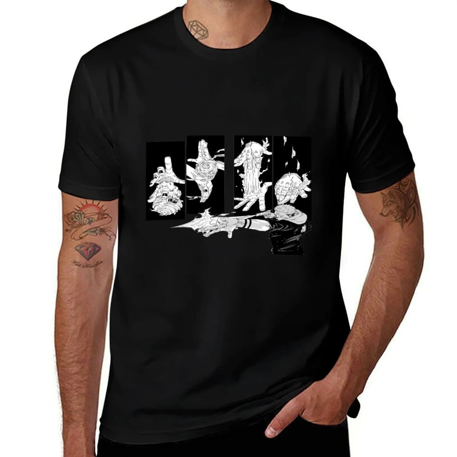 T-shirt Fire Arrow di Sakuna, classica in cotone con scollo rotondo