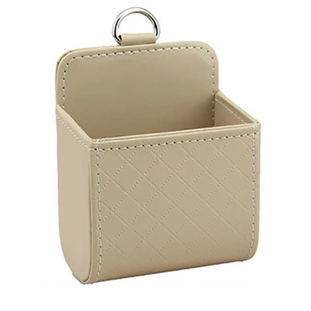 Accessori per auto Borsa portaoggetti per auto Organizzatore per auto 12 * 9 * 5CM Presa d'aria Car Styling Cruscotto Scatola appesa Supporto per telefono in pelle Tidy