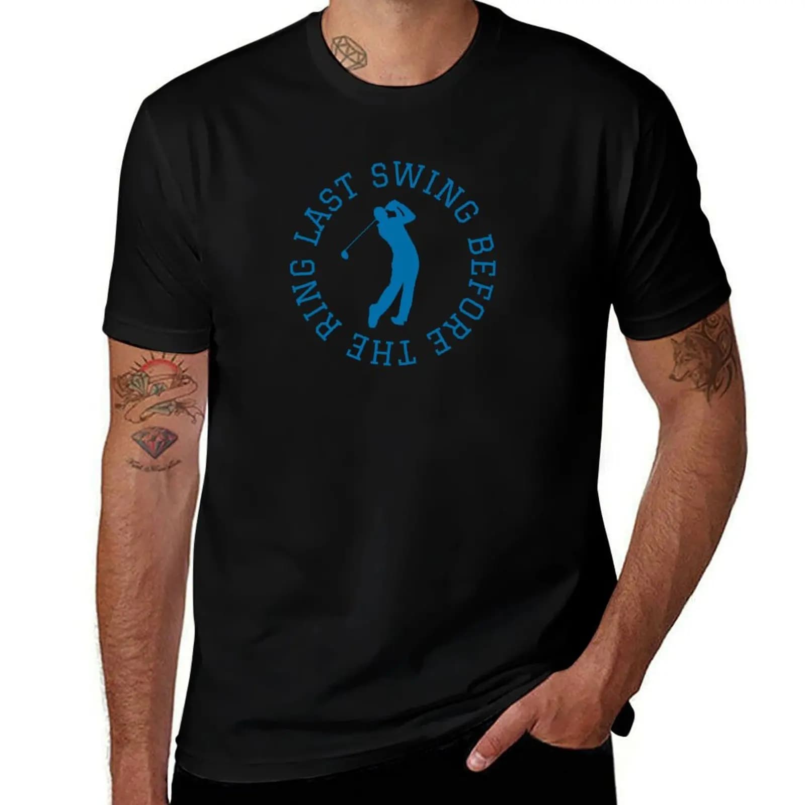 Golf Last Swing Before The Ring T-Shirt Light Athletic Short Sleeve Tee Shirt T-Shirt