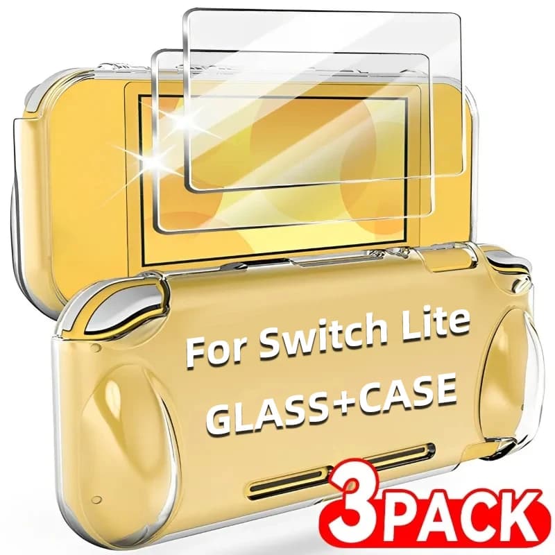 Per Nintend Switch Lite Custodia protettiva in vetro temperato per Nintend Switch Oled Custodia protettiva in TPU Accessori per pellicole in vetro