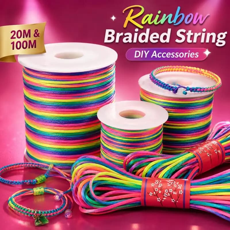 20/100 Meters 1.5~2.5mm Nylon Gradient Cord, Chinese Knot Jump Rope, Ribbon Cord, Bracelet Weaving Thread, DIY Tassel