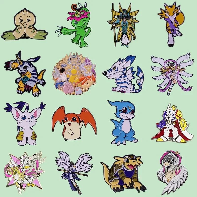 Digimon Adventure Lapel Pin Video Game Brooch Kawaii Jewelry Backpacks Hat Decoration Gifts