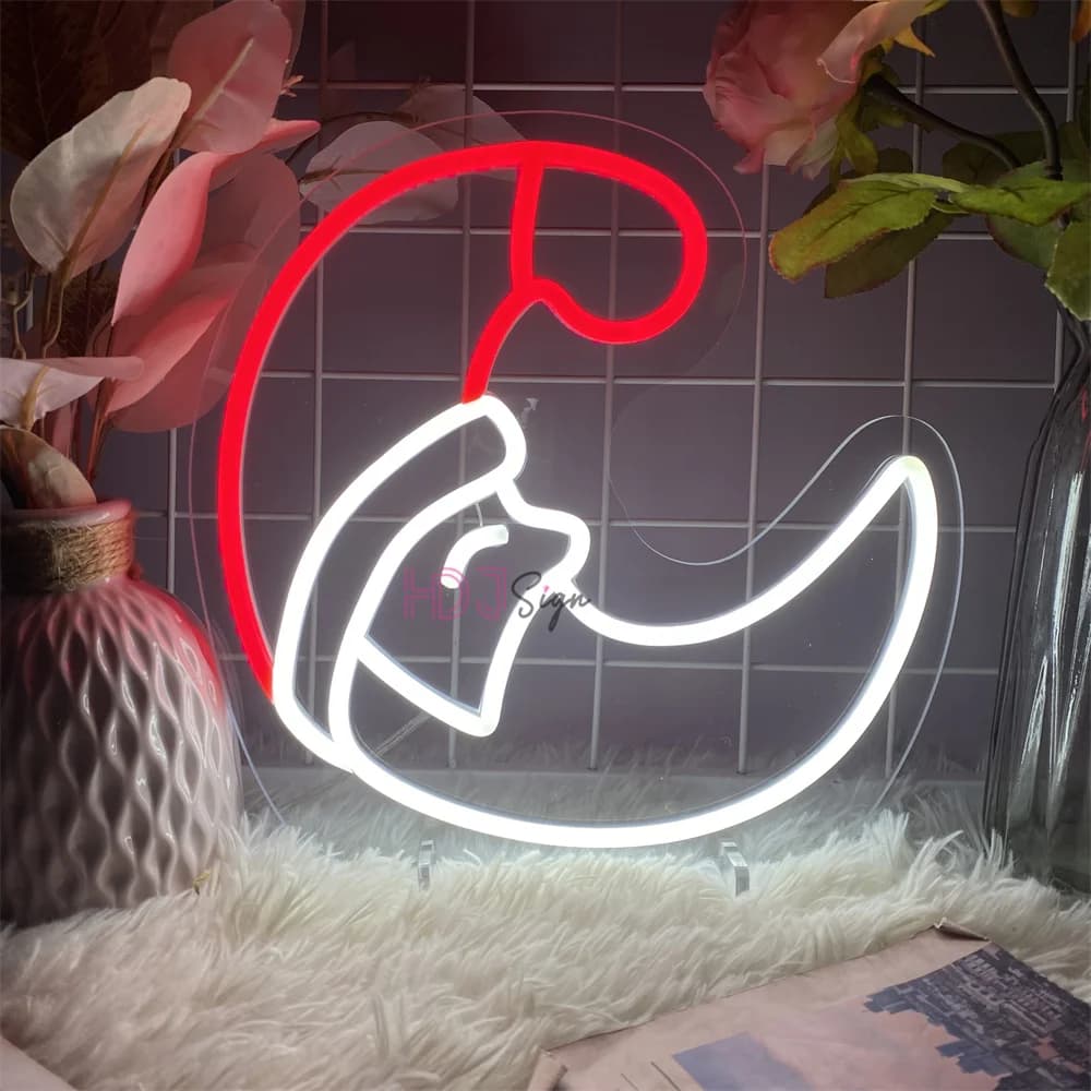 Insegna al neon LED Moom Lights Sign Camera da letto Decorazione di nozze per la casa Luci notturne al neon USB Wall Art Room Luci per decorazioni per matrimoni per feste