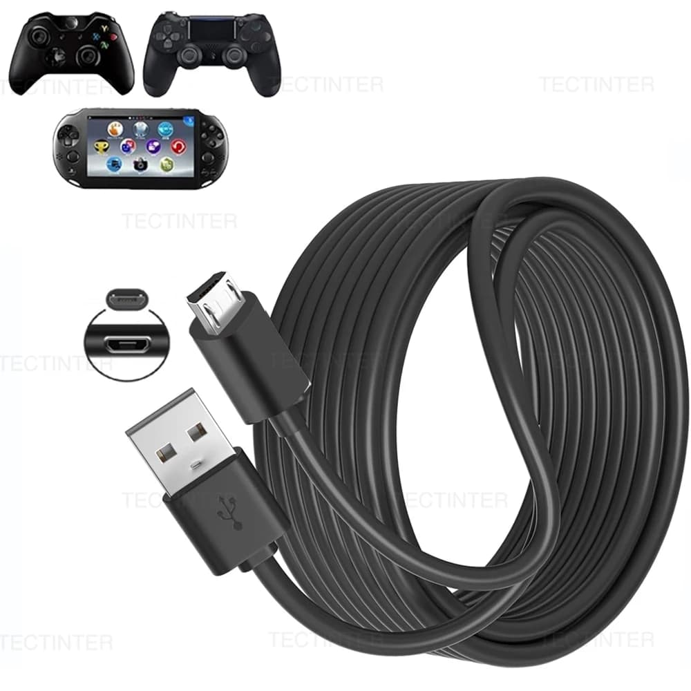 Cavo di ricarica USB 1M 2M 3M per controller PS4/XBOX, cellulare Android, console di gioco, cavo di ricarica, accessori per joystick.