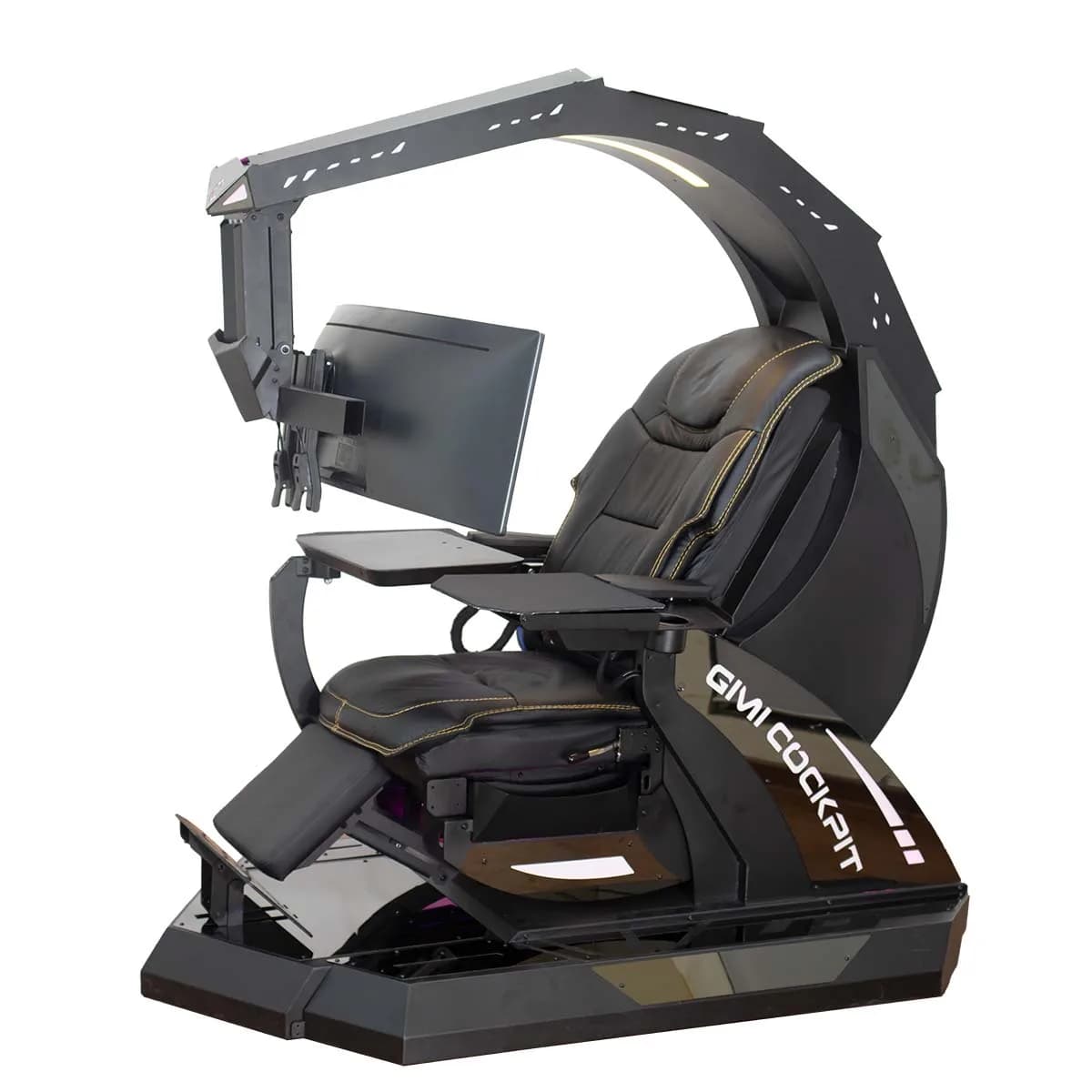 GM-520 GIMI Gaming COCKPIT Chair, Zero Gravity Recline Workstation Chair , Works Triple FIVE Monitors Tilting Rig VR