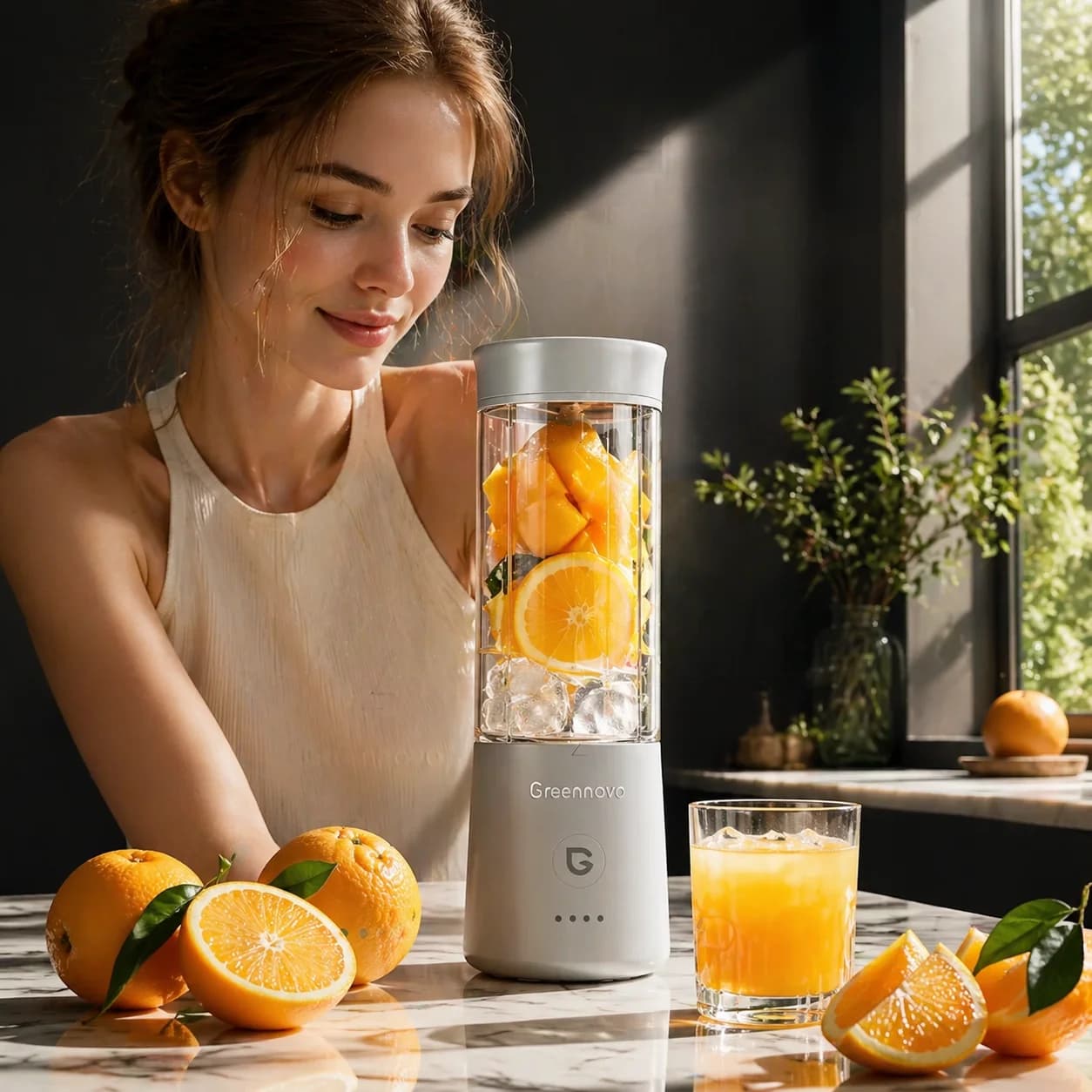 500ML Portable Electric Blender USB Rechargeable Mini Juicer Cup Smoothie Maker for Juice Smoothies Baby Food Milkshake Dips