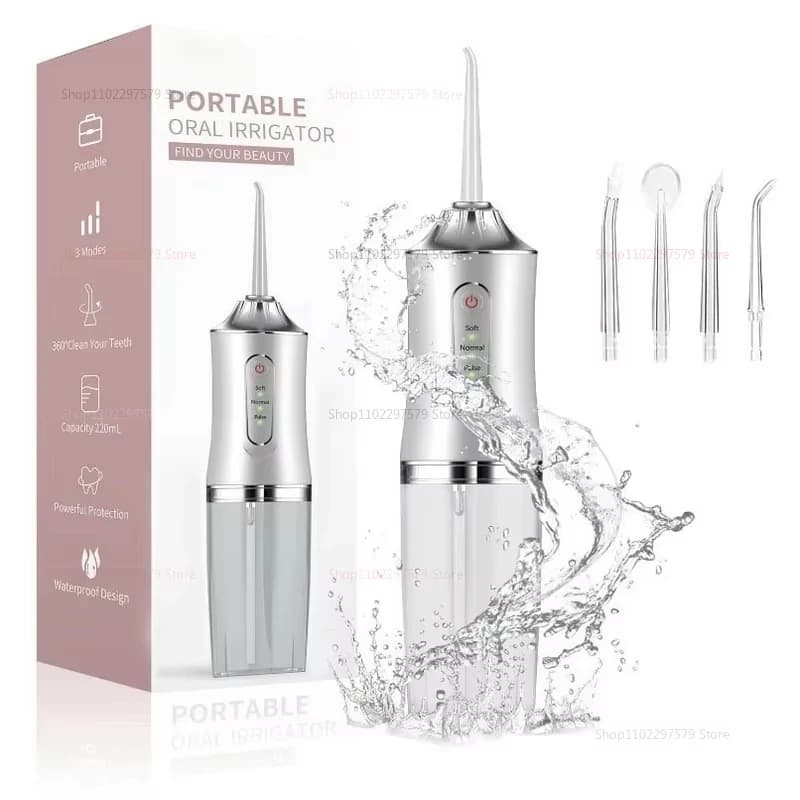 Electric Intelligent Portable Water Flosser Oral Water Flosser 4 Drops 3 Rechargeable Mode Dentale Waterjet Dental Cleaner Denti Cleaner