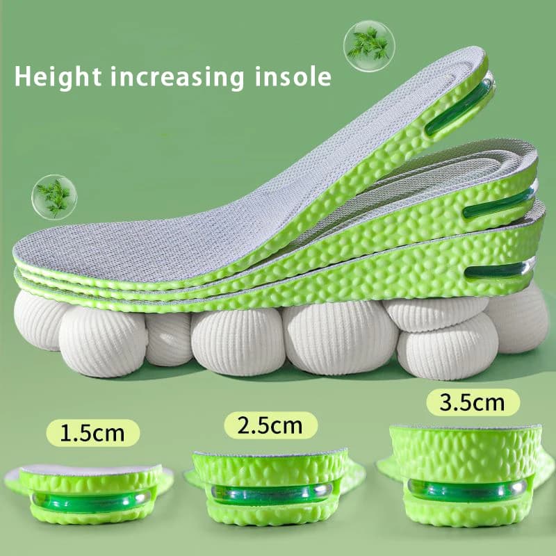 1 paio di nuove solette traspiranti per il sudore e anti-odore, cuscino d'aria, solette per aumentare l'altezza, soletta ammortizzante per scarpe sportive