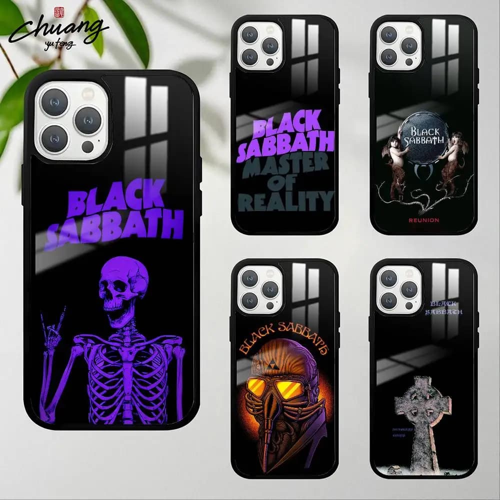 Phone Case B-Black Sabbath Band for 11 12 13 14 15 16Pro Max Mini Plus Cover for phone with mirror