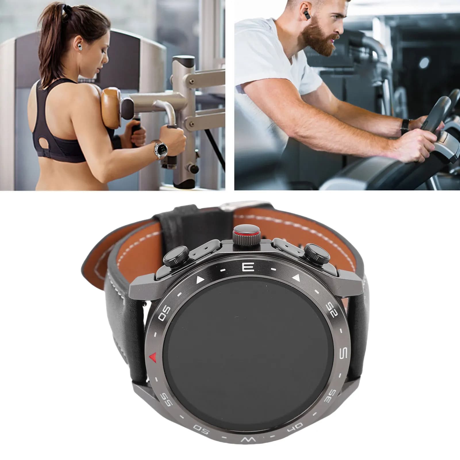 Smartwatch Sedentary Reminder Timer Weather Forecast Noise Canceling Earbuds Alarm Clock Sports Watch for Daily Use