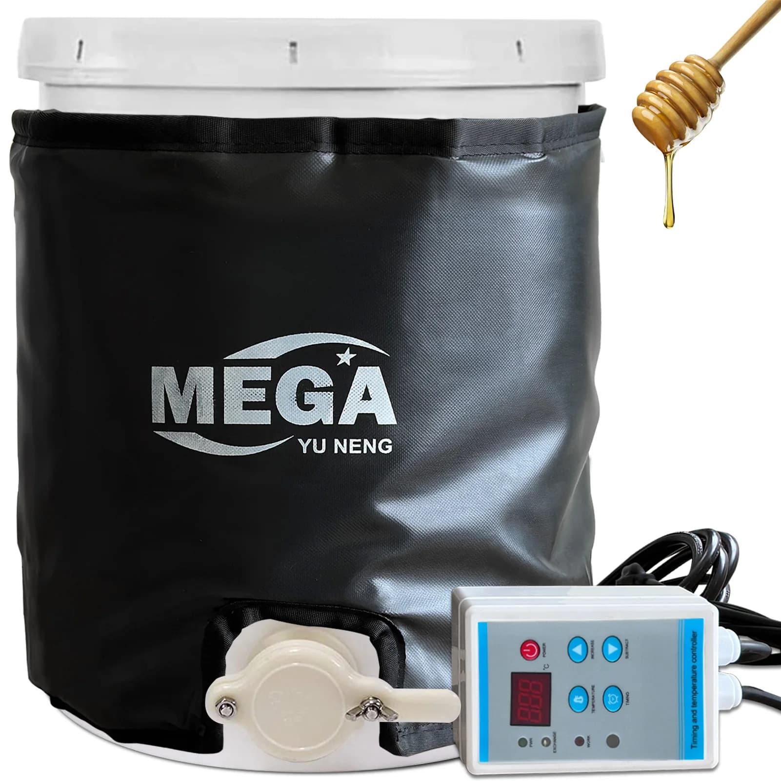 Riscaldatore a tamburo isolato 220V-230V Coperta riscaldante a tamburo Riscaldatore a secchio da 5 galloni Riscaldatore a tamburo Riscaldatore a secchio per miele, olio, gas